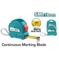 TOTAL TMT126351 Steel Measuring Tape - 5M x 19mm. 