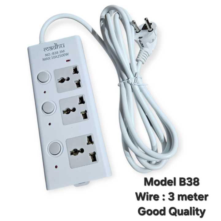 3M Wire Multiplug Extension Cords with Heavy Duty Power Universal Multi ...