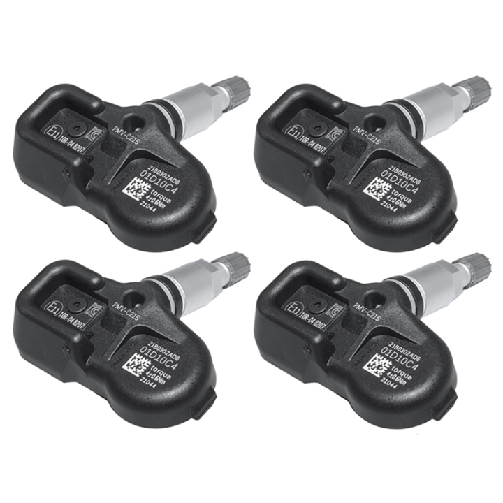 4 Piece 4260748020 42607F4020 433Mhz Tire Pressure Sensor TPMS Black ABS for 2019-2021 C- Land Cruiser