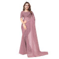 Self Design Bollywood Net Saree For Women. 