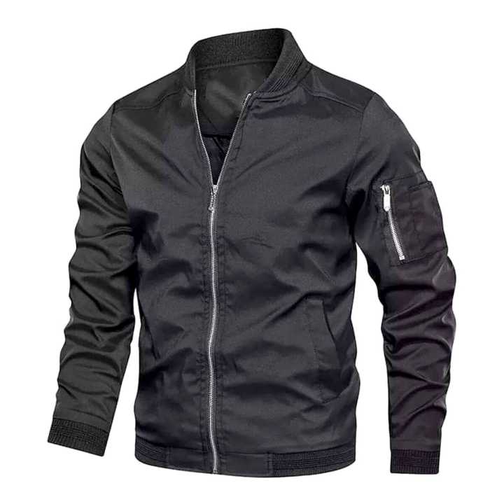 Men's Summer Double Layer Casual Windproof Bomber Jacket.