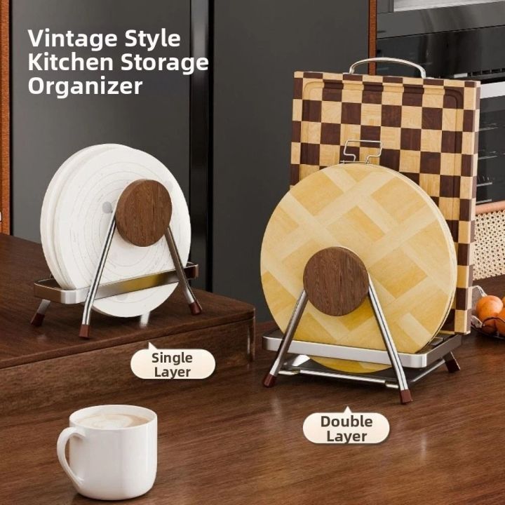 Portable Stable Cutting Board Holder Space-saving Rustproof Pot Lid ...