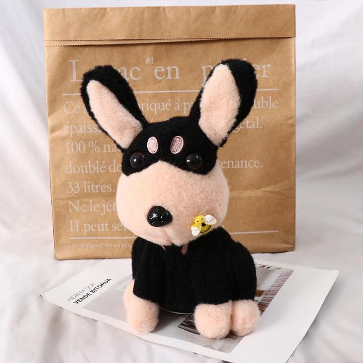 Birthday gift bitten by dog doll puppy barking can learn plush toy black dog kids toy electric bee dog talking electric bee simulation being stung by a bee singing toy