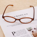 Vintage Small Frame Oval Gradient Glasses Frame Plain Flat Glasses Myopia Concave Shape Woman. 