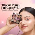 Hilary Rhoda Transform Face Palette|9 Eyeshadows|2 Blushes|Highlighter & Contour,Highly Pigmented,Matte & Shimmer Finish|All-In-One Kit|18G  Shade 01. 