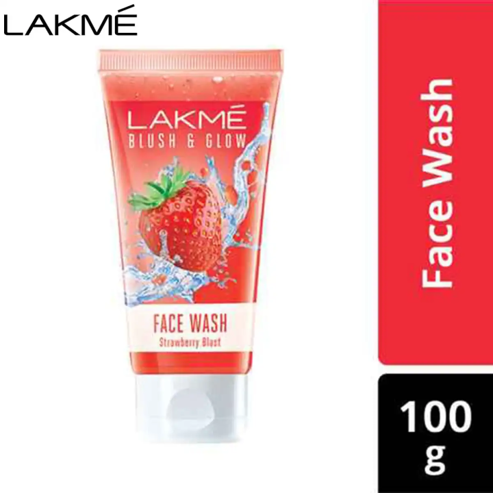 Lakme Blush & Glow Hydrating Face Wash Strawberry With Vitamin C Serum(100g)