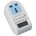 Durable ABS European Standard Timer Socket White EU Plug Functional LCD Digital Timer Socket 220V-240V Smart Timer Socket Electrician. 