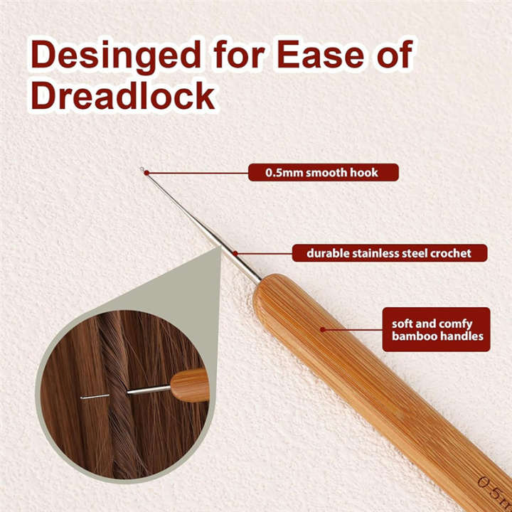 9%20Pcs%20Dreadlock%20Crochet%20Hook%20for%20Hair,%20Loc%20Needle%20for%20Dreads%20with%202%20Interlocking%20Tool%200.5mm%200.75mm%201mm%20Weaving%20Crochet%20-%20Image%204