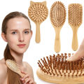 Bamboo Wooden Hair Brush Massage Comb Scalp Massager For Hair Growth Anti-Static Straightening Brush Soft Beard Baby Brush ZHIXING. 