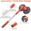 Soft Bristle Double Brush Head Car Washer Mop Long Handle Adjustable Car Cleaning Brush Non-Scratch 360° Flexible Rotation Car Window Cleaner Tool Windshield. 