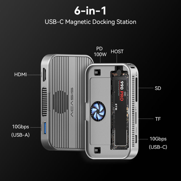 ACASIS%2010Gbps%20M.2%20NVMe%20SSD%20Enclosure%20&%20type%20C%20Docking%20Station%20with%20Cooling%20Fan%20for%20iPhone%2016%2015%20Pro/Pro%20Max/Plus%20ProRes,Tool%20Free%20Installation,Support%20SSD%20Size%202230/2242/2260/2280%20B+M%20M-Key%20-%20Image%205