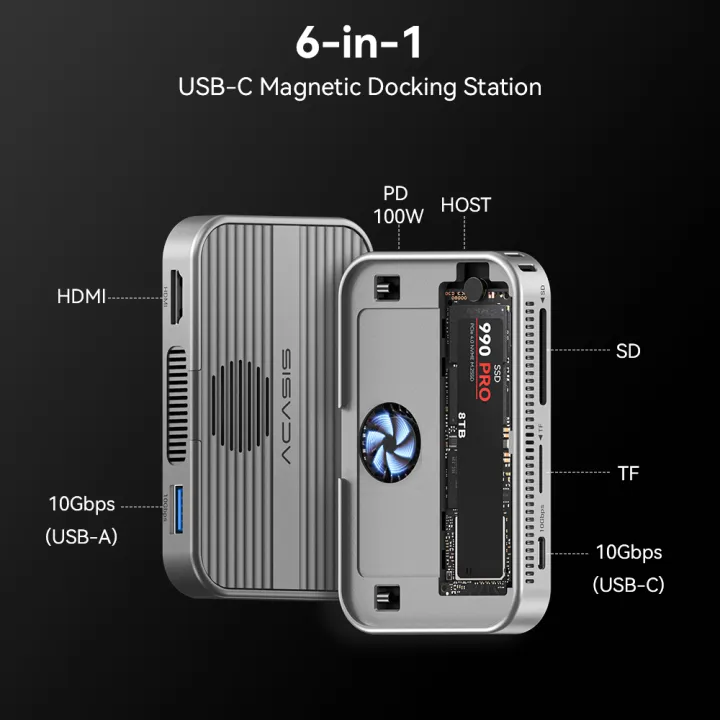 ACASIS%2010Gbps%20M.2%20NVMe%20SSD%20Enclosure%20&%20type%20C%20Docking%20Station%20with%20Cooling%20Fan%20for%20iPhone%2016%2015%20Pro/Pro%20Max/Plus%20ProRes,Tool%20Free%20Installation,Support%20SSD%20Size%202230/2242/2260/2280%20B+M%20M-Key%20-%20Image%205