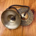 2.5 Inches Diameter Premium Quality Om Namah Shiva Engraved Tibetan Tingsha Bell-Cymbals Made In Nepal-tingsha For Yoga, Meditation. 
