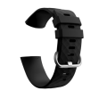 Silicone Strap Band For Fitbit Charge 4 -Black. 