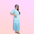 Sifan with inner Summer Florida Printed Plus Size Ladies One-piece Dresses. 