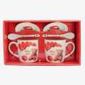 White/Red Couple Cup Gift Set. 