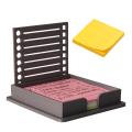 Likovie Acrylic Sticky Note Holder Portable Sticky Note Holder with Stencil Dispenser Compact Self-sticky Pad for Office for Notes. 