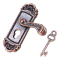 FORIDE 24Pcs Doll House Door Lock 1:12 Alloy Retro House Miniature Door Lock Doll Right Handle Door Lock Key Scene Accessories. 