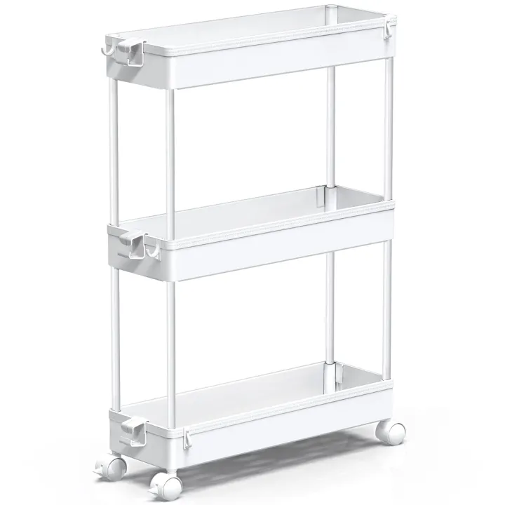 Spacekeeper%203%20Tier%20Slim%20Storage%20Organizer%20Rolling%20Utility%20Cart%20Tower%20Rack%20for%20Kitchen%20Bathroom%20Laundry%20Plastic%20&%20Stainless%20Steel%20-%20Image%202