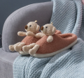 Teddy Bear Girls Slippers – Plush Memory Foam Winter House Shoes, Slip-On with Fluffy Fur. 