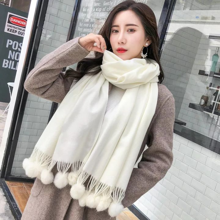 Woolen Muffler For Women Multicolor Free Size Fashion Mufflers For Women Women s Winter Wear Daraz .np