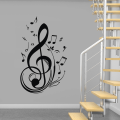 Poster PVC Sticker Living Room Wall Sticker Kids Removable Music Note Decoration Wallpaper Home Non-Toxic Wall. 
