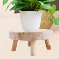 NXFDSIOZ 2X Mini Wooden Stool Display Plant Stand Decorative Wood Plant Stool Bonsai Holder for Indoor Outdoor Home Garden M. 