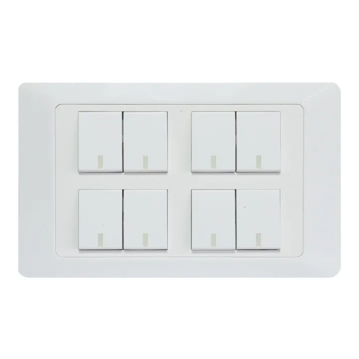 Prakash White 10 AH 8 Gang 1 Way Switch | Daraz.com.np