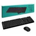 TJ-808 2.4G Keyboard and Mouse Suit Wireless Keyboard and Mouse - Black. 