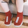 Wenefang 1 Pair Baby Cotton Shoes Socks Kids Boys Girls Silicone Soft Soled New style Child Floor Socks Shoes Cute Infant Toddler First Walkers. 