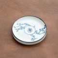 2pcs Gifts Ceramic Blue and White Porcelain Vintage Chinese Style Teacup Coaster Durable Round Snack Plates Kitchen Supplies. 