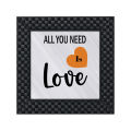 Romantic Couple Gift – Matt laminated printed Poster with checker frame-9x9 Inch. 