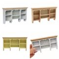 High Quality Wooden 1:12 Dollhouse Storage Cabinet Simulation Doll House Furniture Wall Hanging Cabinet Mini Display Shelves Kids Toys. 
