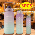 3pcs/Set Sports Large Capacity Water Bottle For Hiking Camping Cup ( 2000ml-900ml-280ml). 