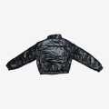 Black Shine Full Sleeves Crop Design Jacket For Women. 
