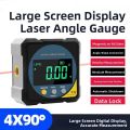 Angle Gauge Rechargeable Laser Angle Ruler 4 Sides Magnet Dual Laser Digital Protractor Magnet Tilt Accurate Tilt Angle Box Measuring Tool. 