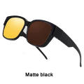 Brown lenses Sun glasses Color changing Sunglasses Anti-glare Yellow lenses Fit over sunglasses for Driving Men Sun protection. 