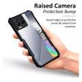 Back Cover Case for Realme 8 4G / Realme 8 Pro (Shockproof | Hybrid TPU & PC | Transparent | Black Bumper). 