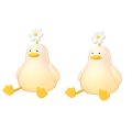 2Pcs Flower Duck Night Light 3 Colors Silicone Night Lights USB Rechargeable Timing Bedside Touch Lamp 1200MAh Rechargeable Cute Lamp. 