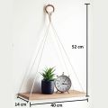 Salcko Set Of 2 - Handmade Single Shelf Wall Hanger With Pine Wood Slab For Wall Decor - Decorative Wall Hanger |. 