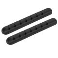 Spreeshop Cable Clips,2 Pack Silicone Adhesive Wire Cable Holder,Cable Organizer USB Cable Holder for Power Cords - 7 Slots. 