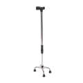 Adjustable Walking Cane with 4 Base Anti Slip Steel Tube Flexible Stick Assistant for Senior Disabled. 