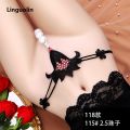 Linguolin 〓Official IP Authorization〓COD〓 Manufacturer Supply Yanbeiwei Lace Plus Size Embroidered Hollow Breathable Thong Shorts for Women with Large Pearl 〓COD〓. 