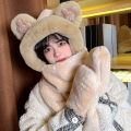 3 In 1 Teddy Bear Cap For Girls. 
