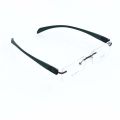 Rimless Plastic Rectangle Shape Eyeglass Prescription Frame in Black Color with Extra One Pair Legs For Men. 