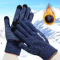Fashion Thickened Five Finger Gloves Breathable Windproof Wool Knitted Touchable Anti Slip Screen Cold-proof Full Fingered Gloves Men Women. 