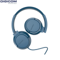 DIGICOM Wired Foldable Over-Ear Headphones Dg-W7 | Braided Cord | Inbuilt Microphone | 3.5MM Jack | Adjustable Headband. 