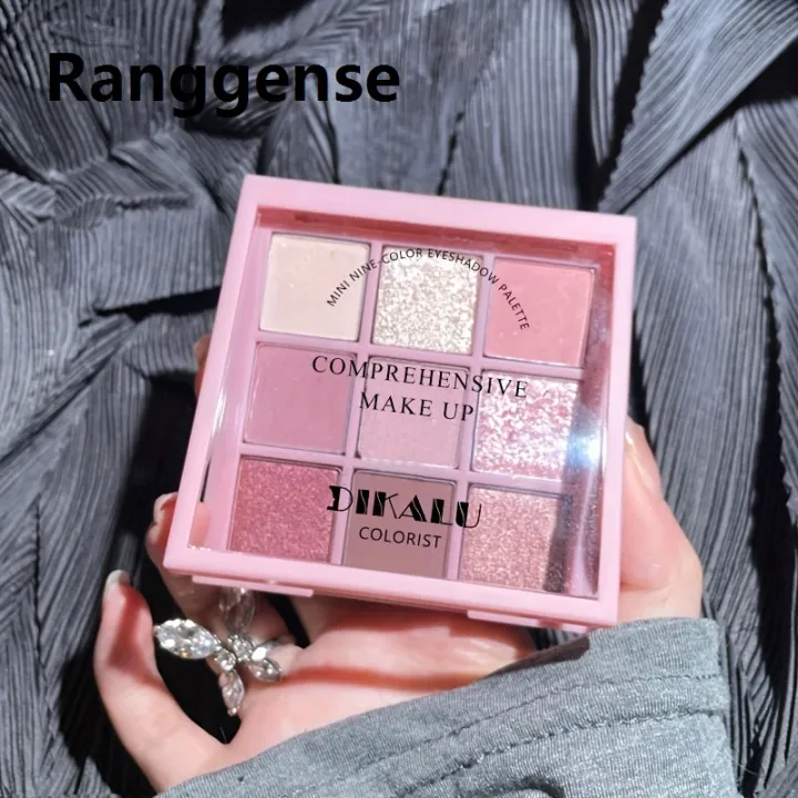 Ranggense%20Rose%209%20Color%20Eyeshadow%20Palette%20Matte%20Glitter%20Finish%20Highlighter%20Eyeshadow%20Pink%20Brown%20Girls%20Cosmetics%20-%20Image%203