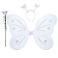 Baby Girls Angel Pari Wings Butterfly Hairband Magic Stick Kids Halloween Fancy Dress Costume. 