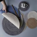 Non-slip Woven Vintage Heat Insulation Hotel Decor Western Placemat Table Mat Bowl Mat Coasters. 